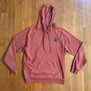 Under Armour Men's UA Rival Fleece Hoodie Sweatshirt Faded Red Medium Coldgear